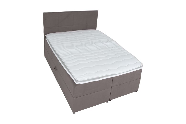 Boxspring bed 140x200 - Lena (Pull-out with storage box)