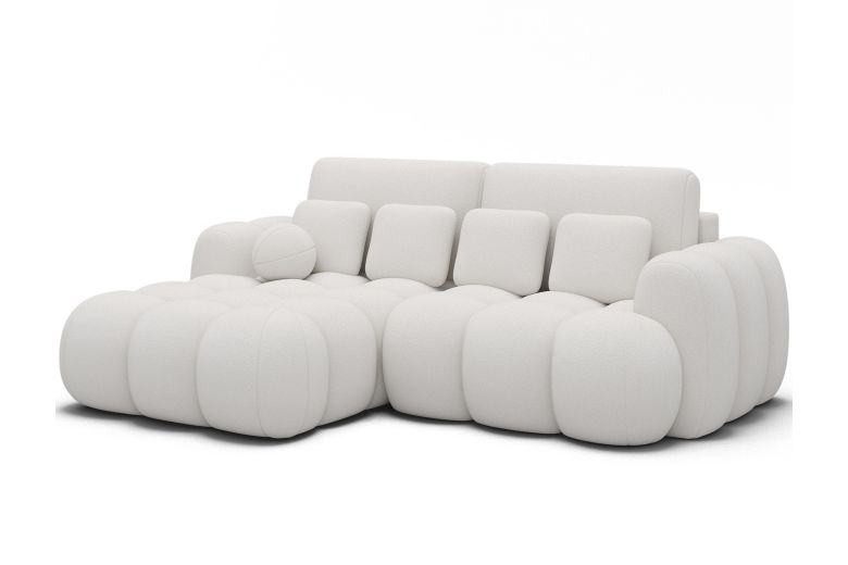 Covelion corner sofa with sleeping function and storage compartment