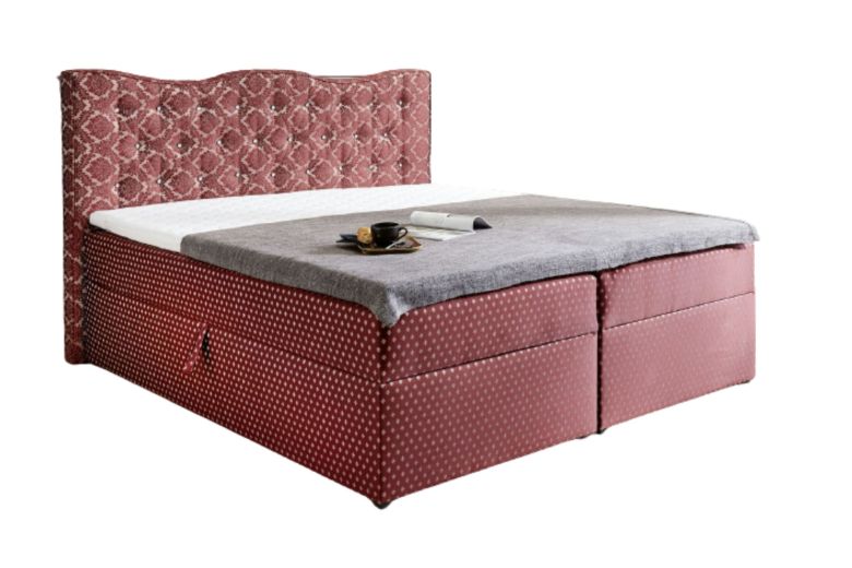 Boxspring bed 180x200 - Diamond (With storage box)