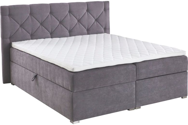 Boxspring bed 200x200 - Glamour (With storage box)