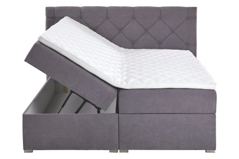Boxspring bed 200x200 - Glamour (With storage box)