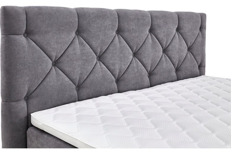 Boxspring bed 200x200 - Glamour (With storage box)
