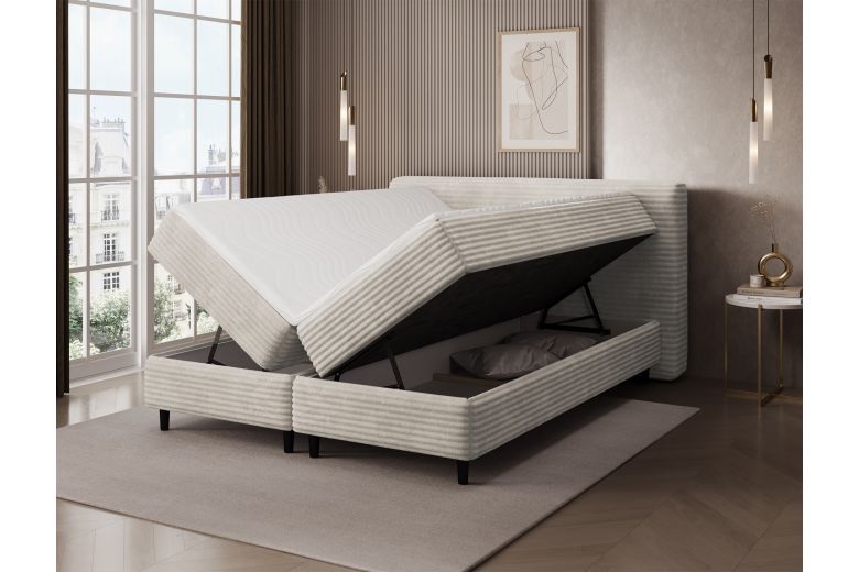 Boxspring bed - Cortiko (Pull-out bed with storage box)