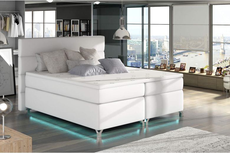 Boxspringbett 140x200 Amadeo - Weiss