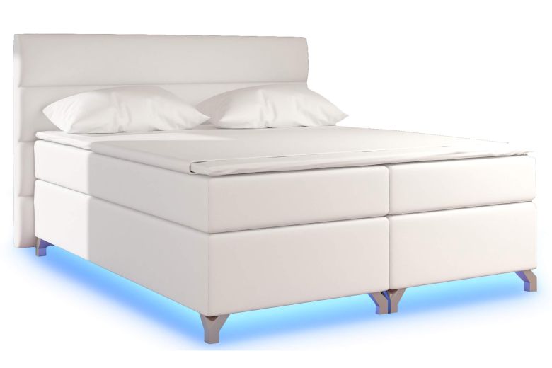 Boxspringbett 140x200 Amadeo - Weiss