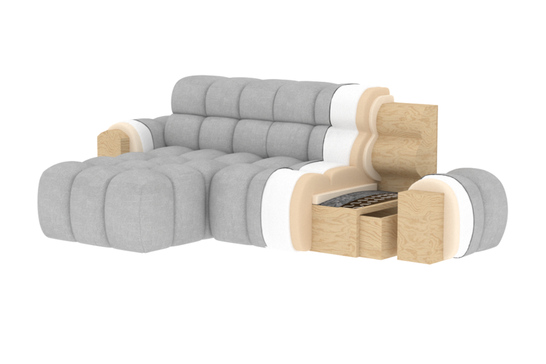 Corner sofa - Ceedro (Pull-out bed)