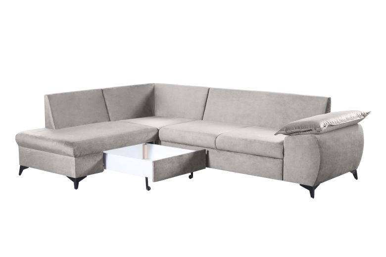Corner sofa - Toledo (Pull-out with storage box)