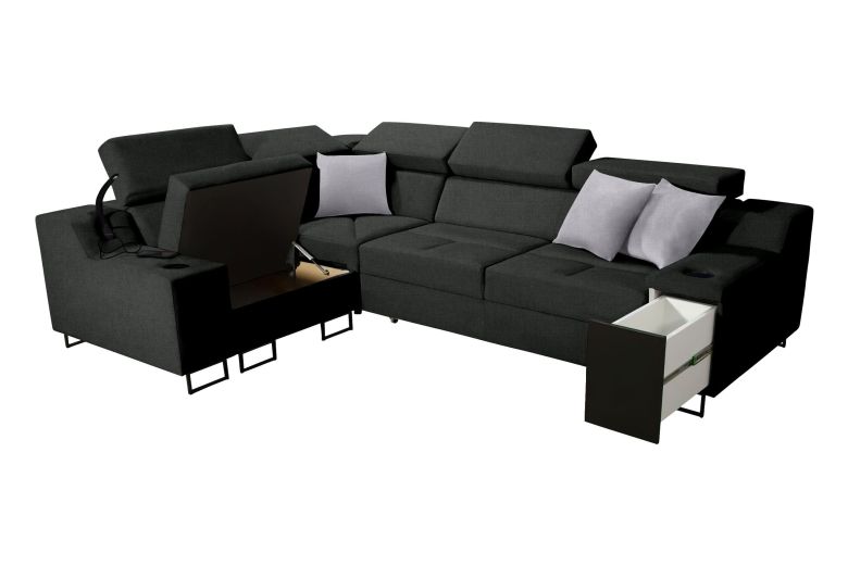 Corner sofa - Alicante II (Pull-out with storage box)