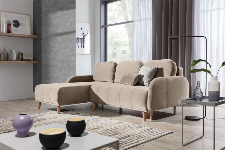 Corner sofa - Domi (Pull-out with storage box)