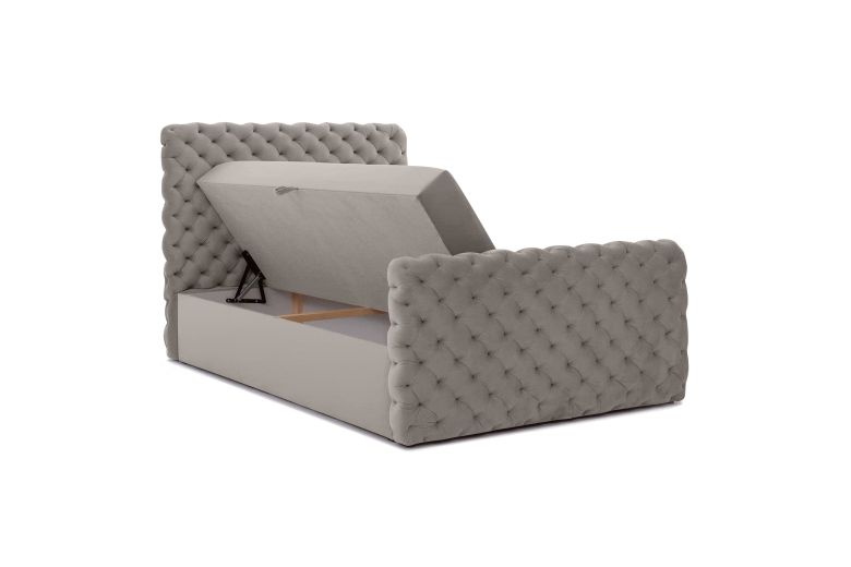 Boxspring bed - Chesterfield (Pull-out with storage box)