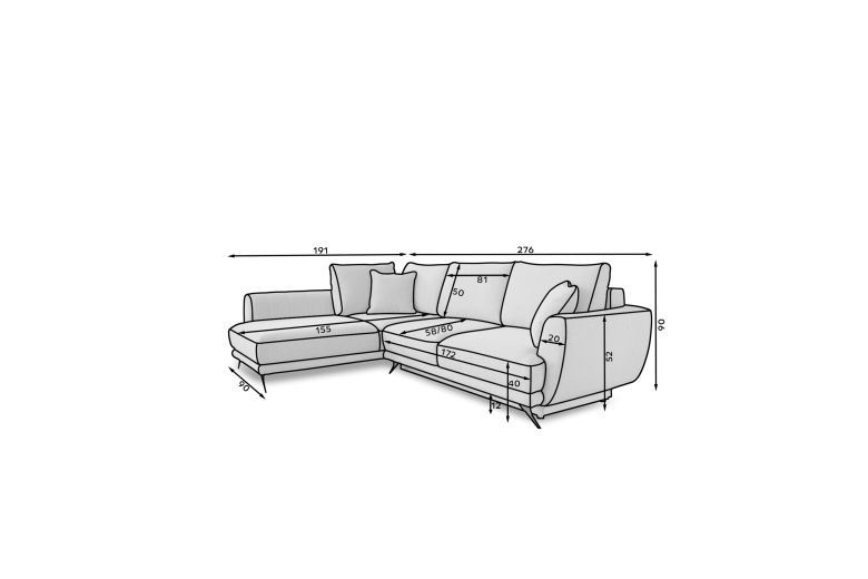 Corner sofa - Larde (Pull-out bed) Corner sofa - Larde (Pull-out bed)