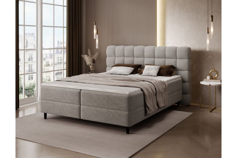 Boxspring bed 160x200 - Camma 160x200 (Pull-out bed with storage box)