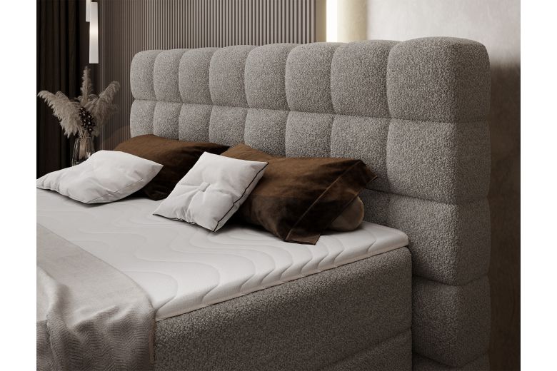 Boxspring bed 160x200 - Camma 160x200 (Pull-out bed with storage box)