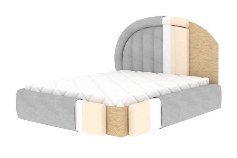 Kровать с обивкой - Bed Tapedo, metal frame, gas lift, storage compartment (Pаскладной с ящиком для белья)