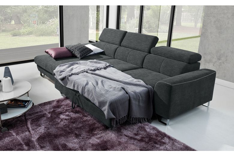Corner sofa - Asti (Pull-out bed with storage box)