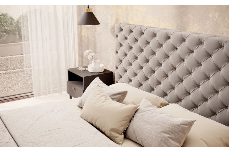 Upholstered bed 160x200 - Princce (With storage box)