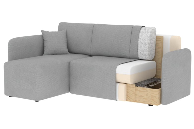 Угловой диван - Hadson (Pаскладной с ящиком для белья) Угловой диван - Hadson (Pаскладной с ящиком для белья)
