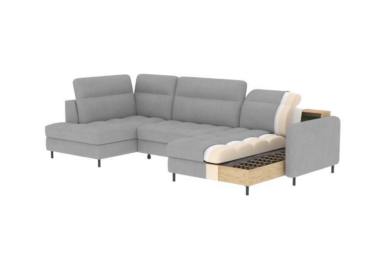 U shape sofa - Berrto (Pull-out bed with storage box) U shape sofa - Berrto (Pull-out bed with storage box)