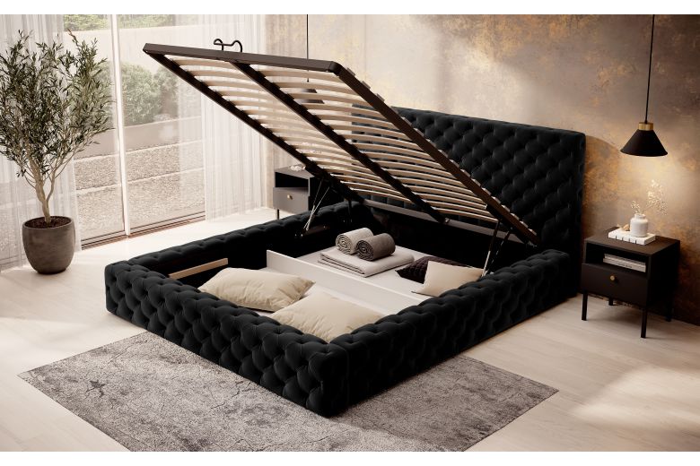 Υφασμάτινο κρεβάτι 160x200 - Princce (Με κουτί αποθήκευσης)