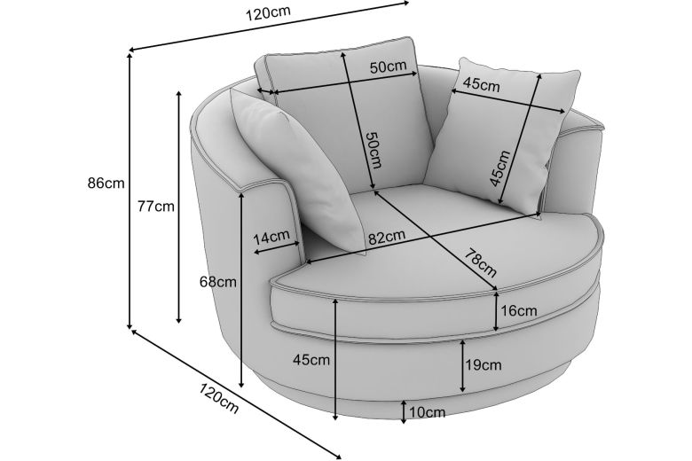 Καρέκλα - Maisie Love Chair XXL with footstool