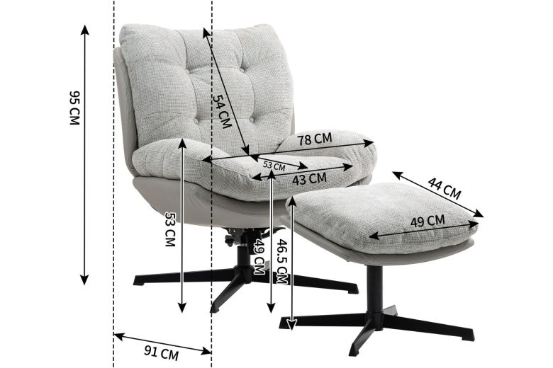 Πολυθρόνα τηλεόρασης - Recliner with footstool - Tolox
