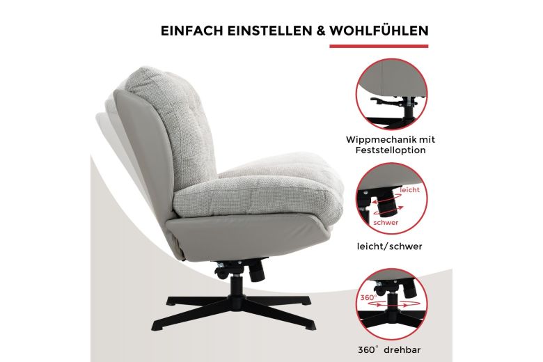Πολυθρόνα τηλεόρασης - Recliner with footstool - Tolox