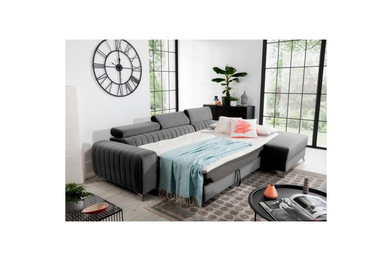 Угловой диван - Grayson (Pаскладной с ящиком для белья)