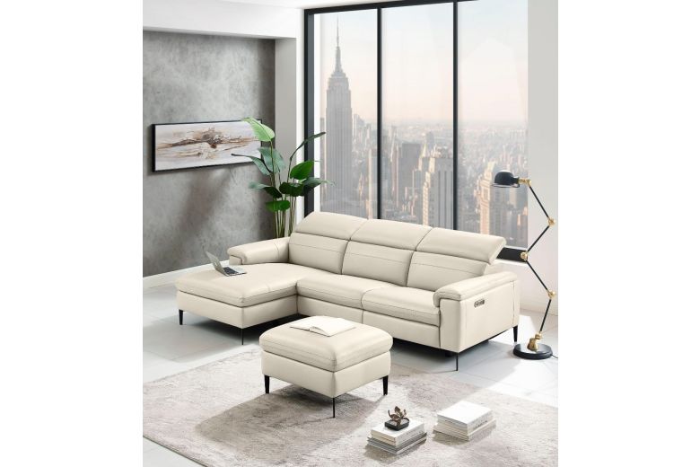 Leather corner sofa - Sacramento