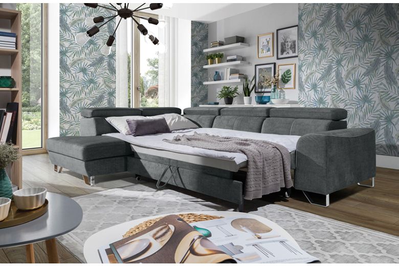Corner sofa XL - Asti (Pull-out bed with storage box)