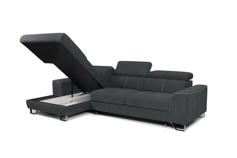 Corner sofa - Asti (Pull-out bed with storage box)