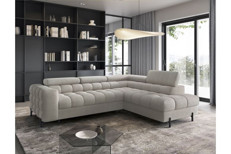 Corner sofa - Ferucce (Pull-out bed with storage box)