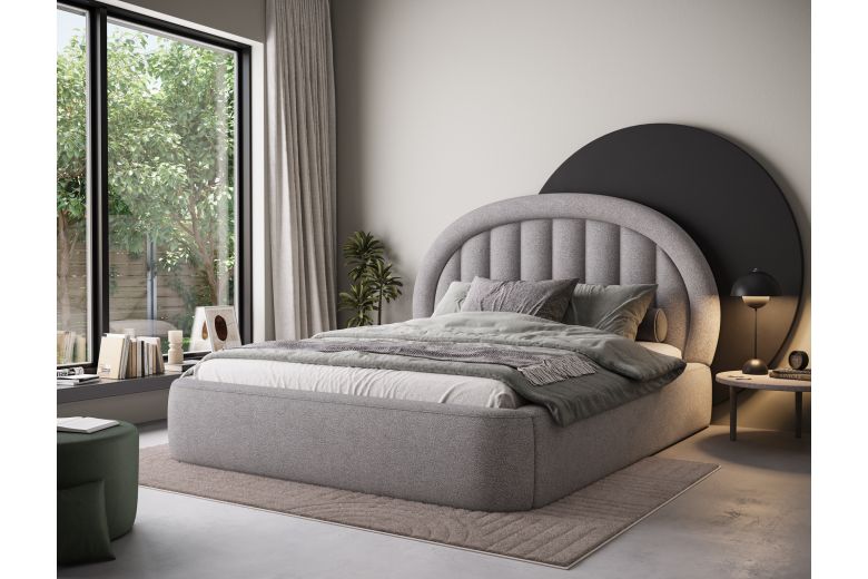 Kровать с обивкой - Bed Tapedo, metal frame, gas lift, storage compartment (Pаскладной с ящиком для белья)