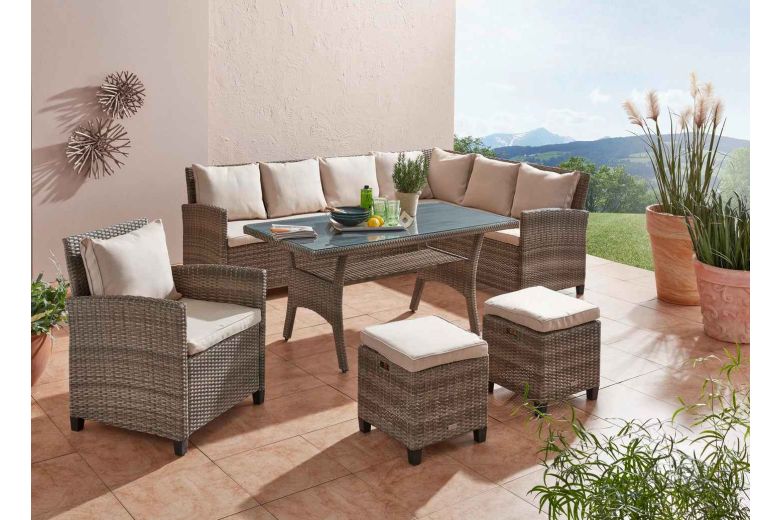 Outdoor furniture - Garden Lounge Set - Flair with glass top