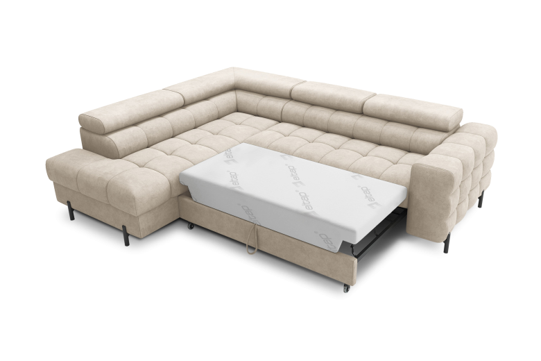Corner sofa - Ferucce (Pull-out bed with storage box)