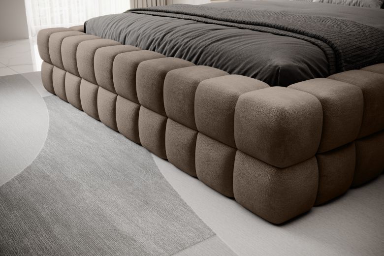 Upholstered bed - Bed Dizzle, metal frame, gas lift, bedding box (Pull-out bed with storage box)