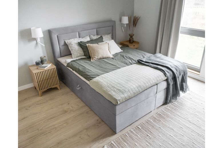 Boxspring bed - Vivre (Pull-out bed with storage box)