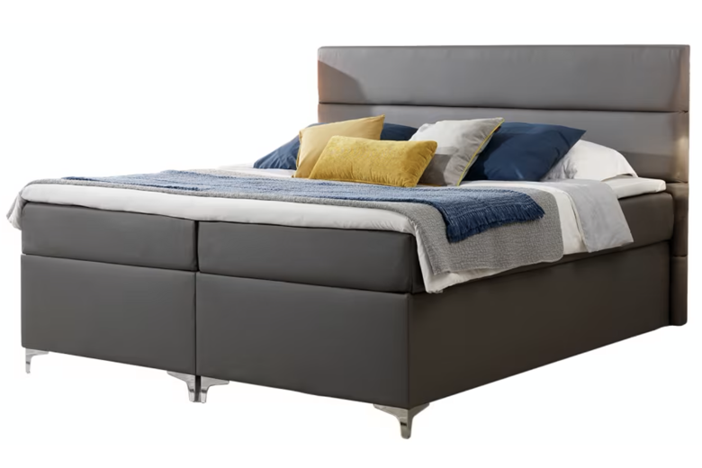 Boxspring bed 140x200 - Amadeo (Pull-out bed with storage box)