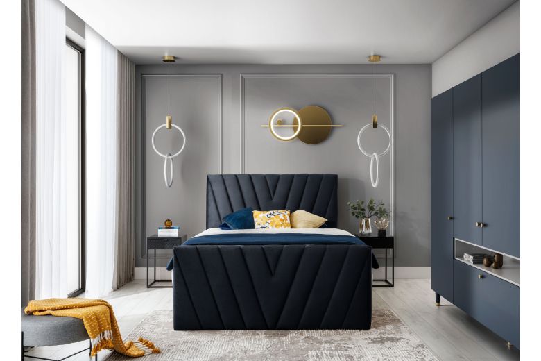 Boxspring bed - Candice (Pull-out bed with storage box)