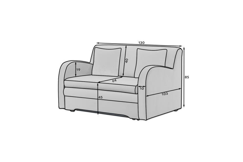 Sofa+bed - Ario (Pull-out bed with storage box) Sofa+bed - Ario (Pull-out bed with storage box)