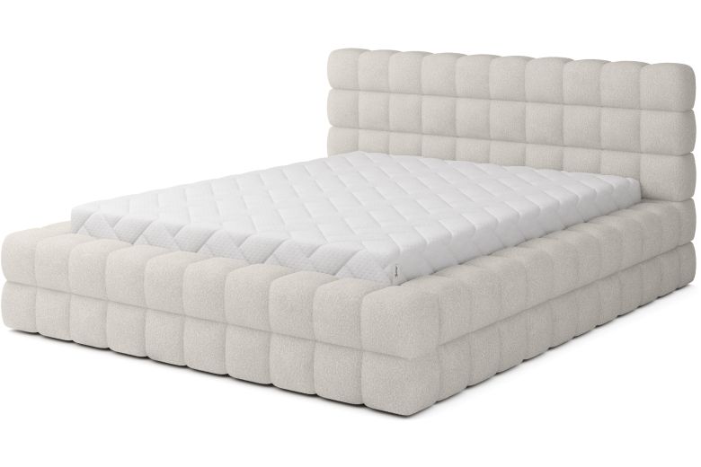 Kровать с обивкой 180x200 - Bed Dizzle, metal frame, gas lift, bedding box 180x200 (Pаскладной с ящиком для белья)
