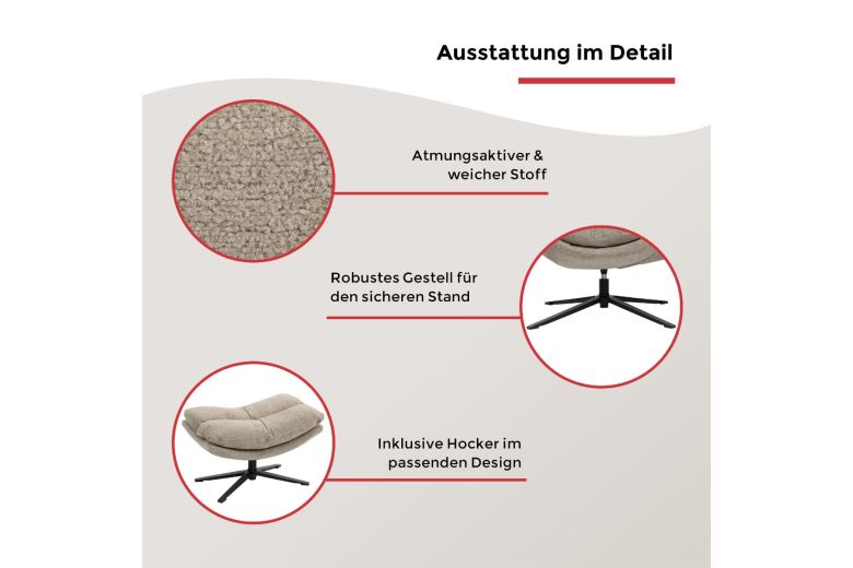 Πολυθρόνα τηλεόρασης - Recliner with footstool - Porto