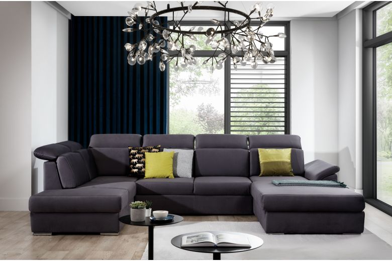 U shape sofa - Evanell (Pull-out bed with storage box)