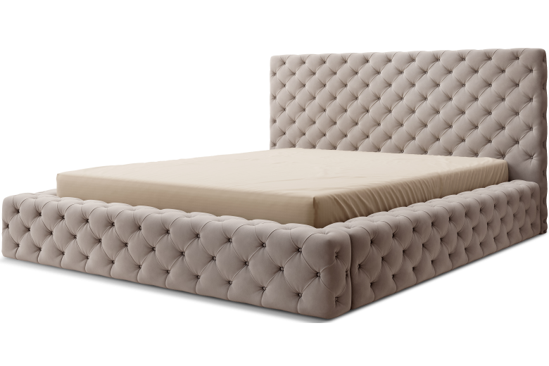 Upholstered bed 160x200 - Princce (With storage box)