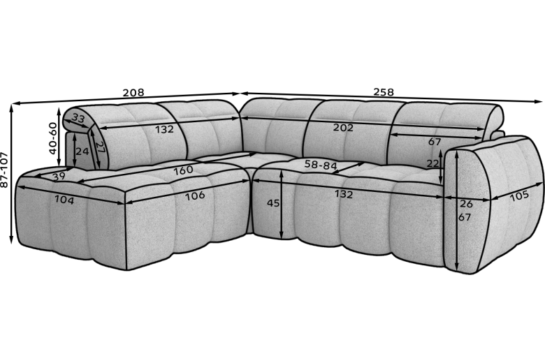 Corner sofa - Falconn (Pull-out bed with storage box) Corner sofa - Falconn (Pull-out bed with storage box)