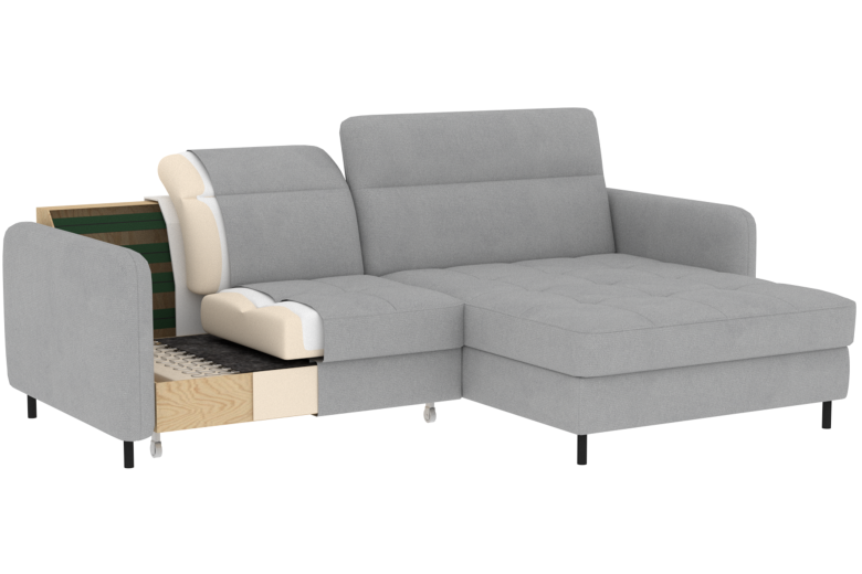 Corner sofa - Gomsi (Pull-out bed with storage box)
