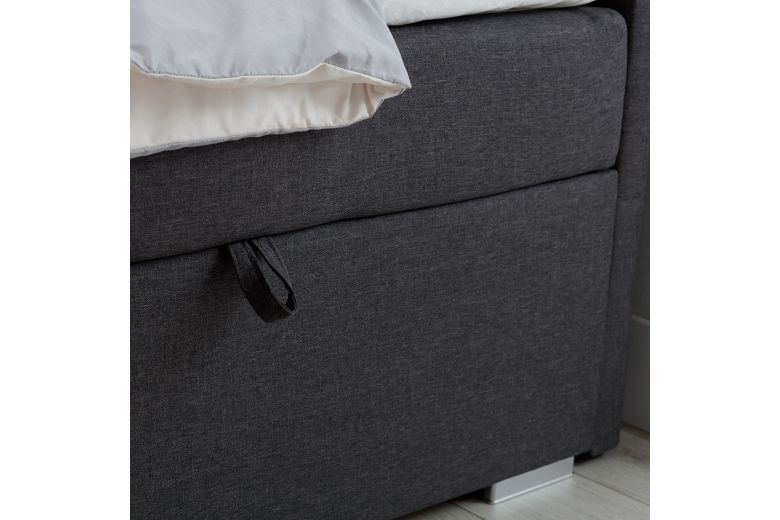 Boxspring bed 160x200 - Alice (Pull-out bed with storage box)