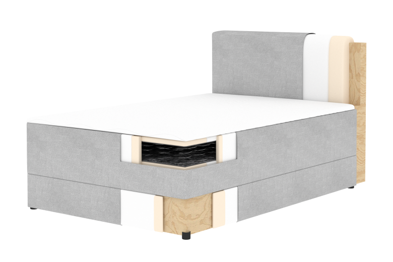 Boxspring bed - Alamito (Pull-out bed with storage box)
