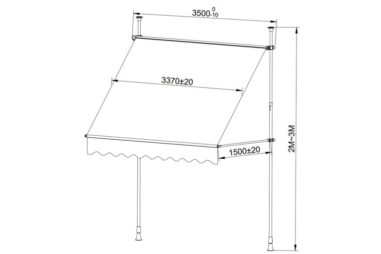 Outdoor Awning - Denia LED (Aluminium)
