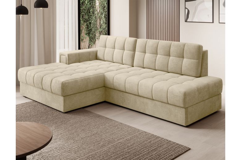 Corner sofa - Blezalt (Pull-out bed with storage box)
