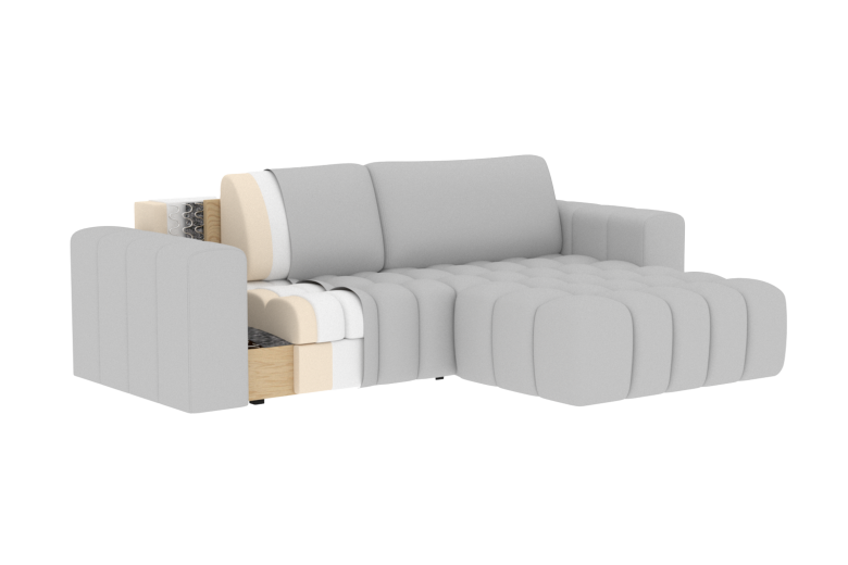 Угловой диван - Bonett (Pаскладной с ящиком для белья)